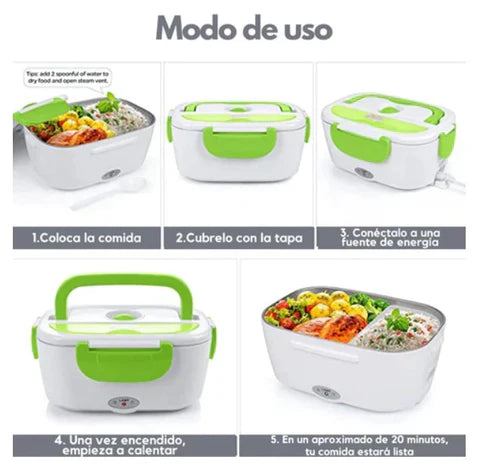 LunchMaster Pro - Lonchera eléctrica portátil.